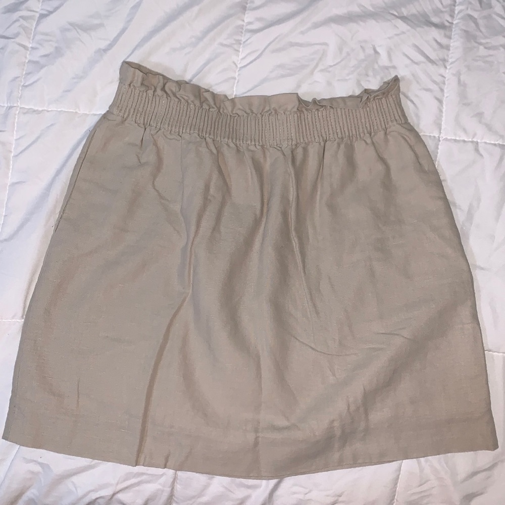 J Crew Khaki Paperbag Miniskirt